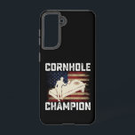 Coque Samsung Galaxy Cornhole Champion américain Drapeau USA 4 juillet<br><div class="desc">Cornhole Champion American Flag USA 4 juillet Cornhole</div>