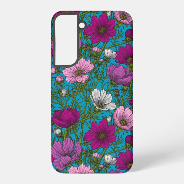 Coque Samsung Galaxy Cosmos mix sur fond bleu (Verso)
