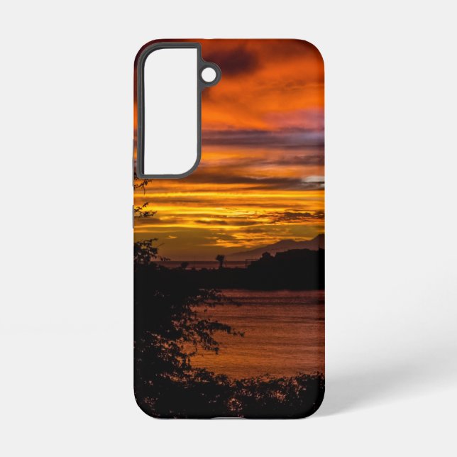 Coque Samsung Galaxy Coucher de soleil à Praia, Cap Vert (Verso)