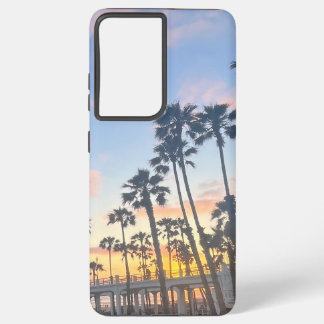 Coque Samsung Galaxy Coucher de soleil orange en bord de mer en Califor