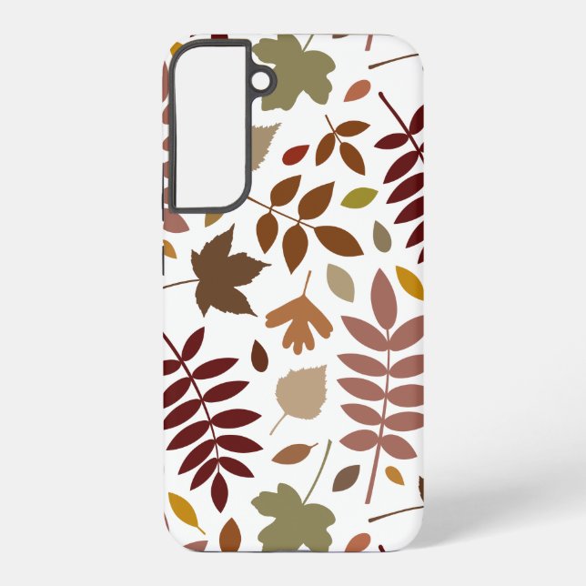 Coque Samsung Galaxy Couleurs d'automne en blanc pour les Feuilles tomb (Verso)