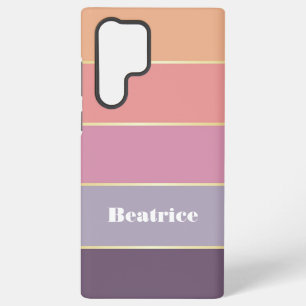 Coque Samsung Galaxy Couleurs d'été personnalisées Bandes de blocs de c