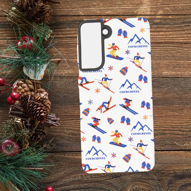 Coque Samsung Galaxy Courchevel France Motif de snowboard (Courchevel France ski snowboard cross-country skiing winter snow vacation samsung phone case)