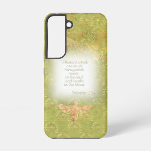 Coque Samsung Galaxy Couronne de Bible élégante abeille verte chartreus