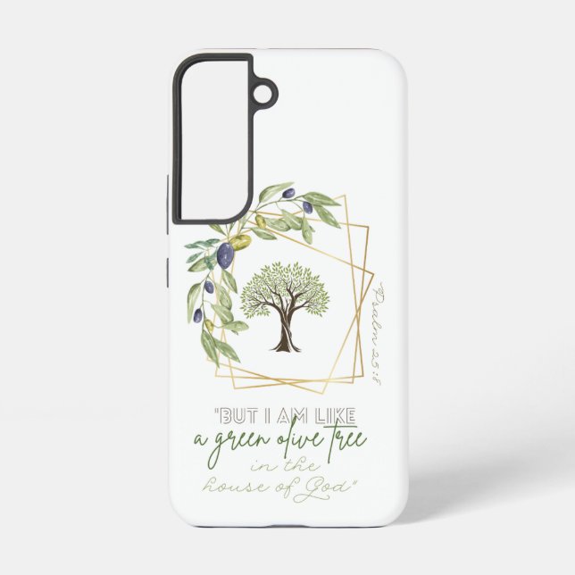 Coque Samsung Galaxy Couronne d'olivier en or d'Écriture tendance (Verso)
