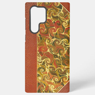 Coque Samsung Galaxy Couverture de livre ancienne, motif de tourbillon 