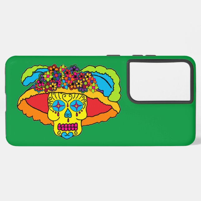 Coque Samsung Galaxy Crâne de sucre Catrina (Verso Horizontal)