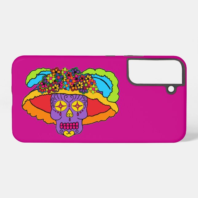 Coque Samsung Galaxy Crâne de sucre Catrina (Verso Horizontal)