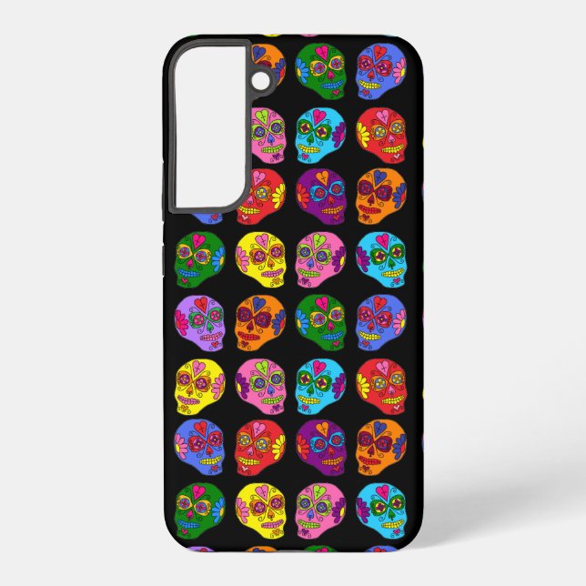 Coque Samsung Galaxy Crâne de sucre Lucha Libre (Verso)