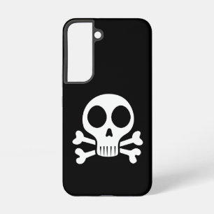 Coque Samsung Galaxy crâne effrayant sur fond noir