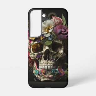 Coque Samsung Galaxy Crâne floral Goth Pagan