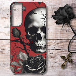 Coque Samsung Galaxy Crâne gothique avec Rose noir<br><div class="desc">Osez défier la convention avec ce boîtier de téléphone portable rose noir et crâne exclusif, une fusion captivante de design pointu et de beauté saisissante. Ce coque n'est pas seulement un bouclier protecteur pour votre téléphone, c'est une déclaration audacieuse qui combine la mystique d'un crâne avec l'allure intemporelle d'un rose...</div>