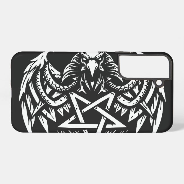 Coque Samsung Galaxy Crâne Pentagramme Tribal par BurnsInhell (Verso Horizontal)