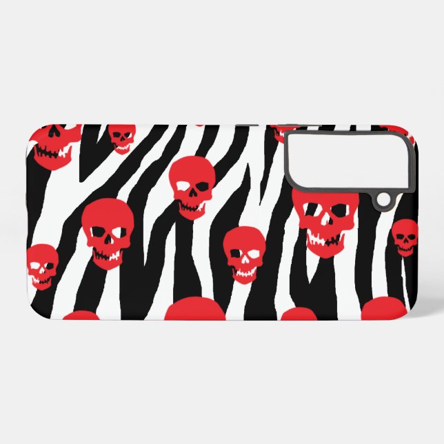 Coque Samsung Galaxy Crâne Pop Zèbre (Verso Horizontal)