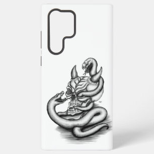 Coque Samsung Galaxy Crâne - Tête diabolique avec serpent