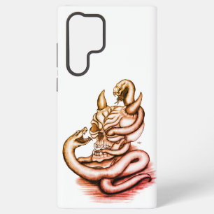 Coque Samsung Galaxy Crâne - Tête diabolique avec serpent