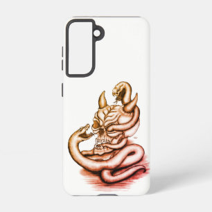 Coque Samsung Galaxy Crâne - Tête diabolique avec serpent