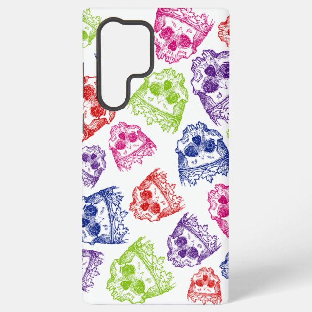 Coque Samsung Galaxy Crânes Couronnés Vintage (Verso)