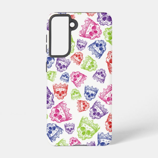 Coque Samsung Galaxy Crânes Couronnés Vintage (Verso)