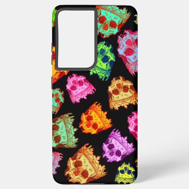 Coque Samsung Galaxy Crânes vintages couronnés (Verso)