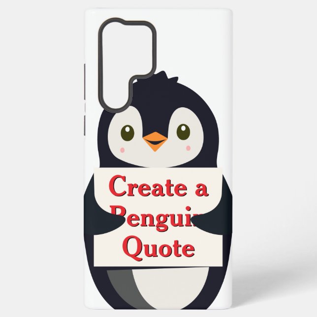 Coque Samsung Galaxy Create a Penguin Quote (Verso)