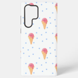 Coque Samsung Galaxy Crème glacée rose Kawaii blanche