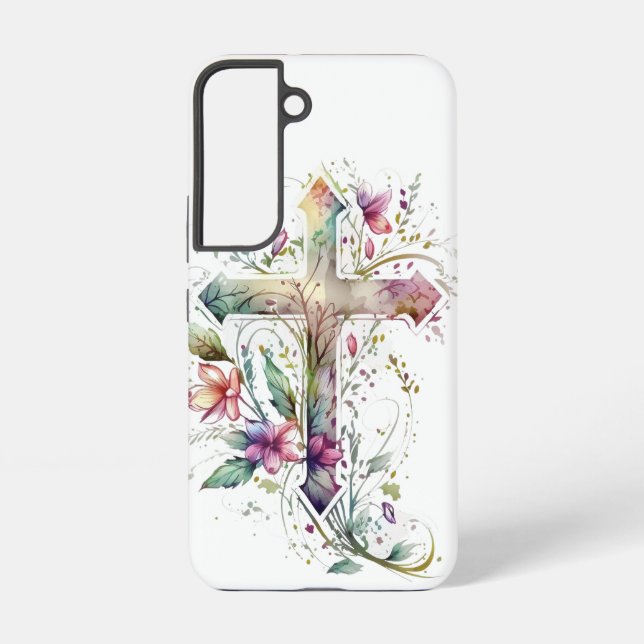 Coque Samsung Galaxy Croix Crucifix Christian Jesus Dieu Art Graphique (Verso)