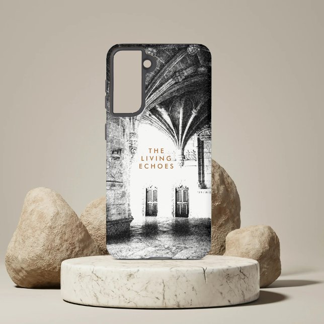 Coque Samsung Galaxy Croquis d'architecture gothique classique noir et  (Créateur téléchargé)