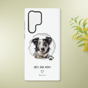 Coque Samsung Galaxy Cute Best Dog Mom Photo