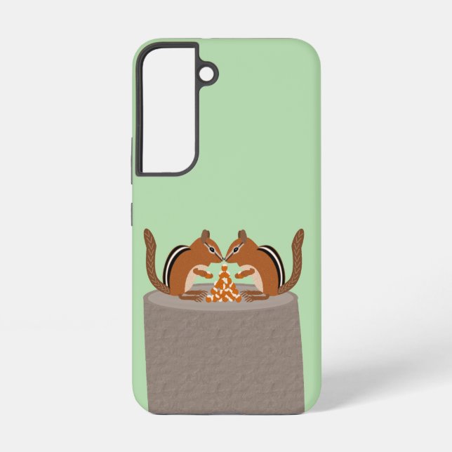 Coque Samsung Galaxy Cute Chipmunks Mariage de automne (Verso)