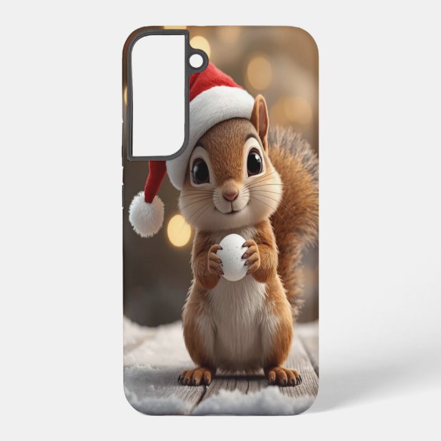 Coque Samsung Galaxy Cute Christmas Squirrel Galaxy S22 Plus Case (Verso)