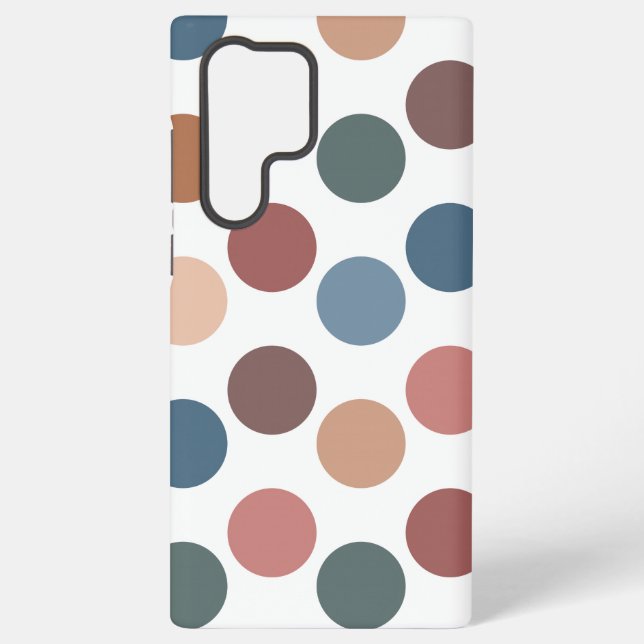 Coque Samsung Galaxy Cute Earth Tones Polka Dots (Verso)