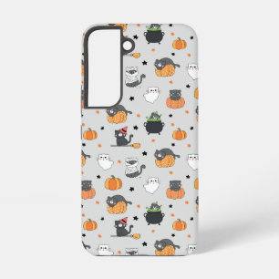 Coque Samsung Galaxy Cute Halloween Chats et Fantômes Motif