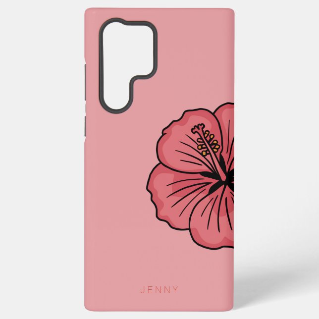 Coque Samsung Galaxy Cute hibiscus motif (Verso)
