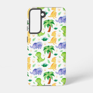 Coque Samsung Galaxy Cute Neon Aquarelle Dinosaur Motif