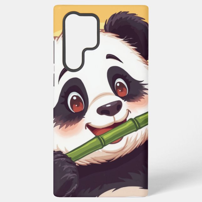 Coque Samsung Galaxy Cute Panda Bamboo Coque - Jouer la couverture Sams (Verso)