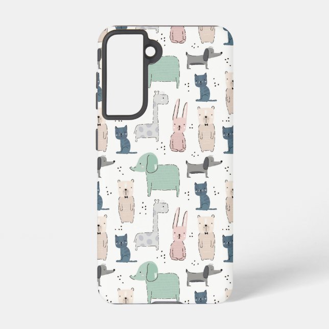 Coque Samsung Galaxy Cute Pastel Baby Motif animal (Verso)