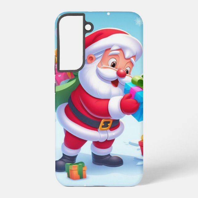 Coque Samsung Galaxy Cute Père Noël et Snowman (Verso)