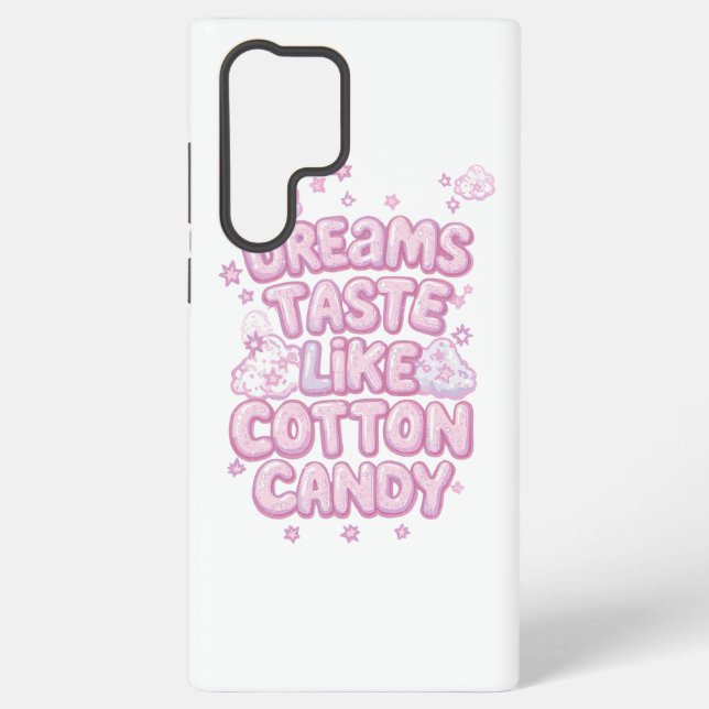 Coque Samsung Galaxy Cute Pink Whimsical Dreamer Typography (Verso)