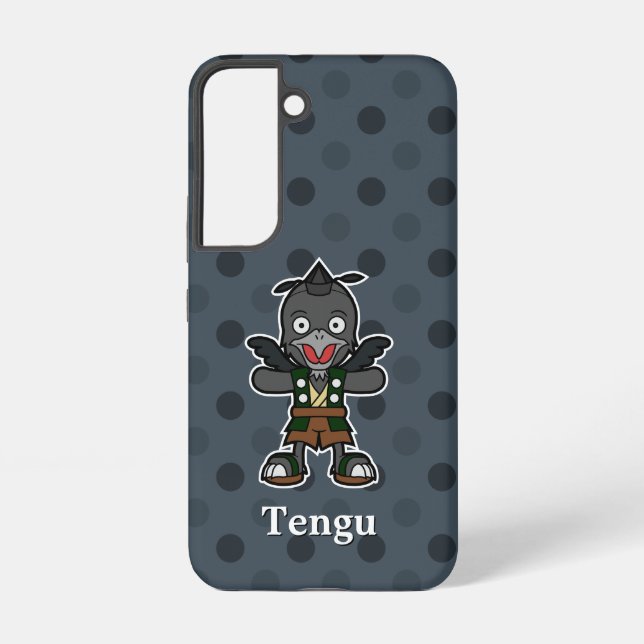 Coque Samsung Galaxy Cute Yokai Karasu Tengu | Folklore japonais (Verso)