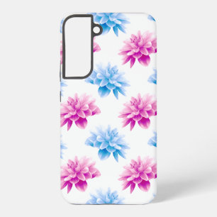 Coque Samsung Galaxy Dahlia rose, Dahlia bleu, Motif floral, Fleurs