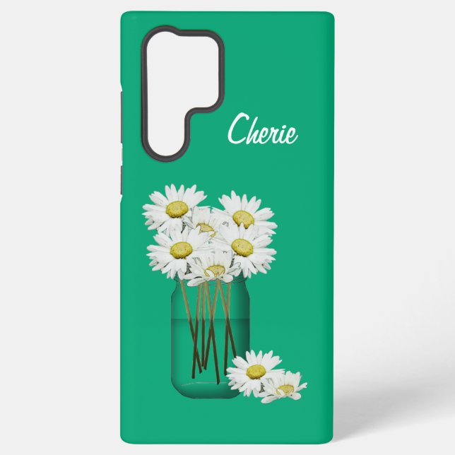 Coque Samsung Galaxy Daisy Mason Jar (Verso)