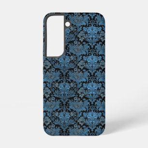 Coque Samsung Galaxy Damier bleu élégant - Floral baroque vintage