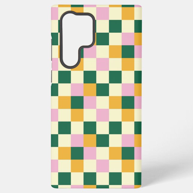 Coque Samsung Galaxy Damier Coloré Moderne (Verso)