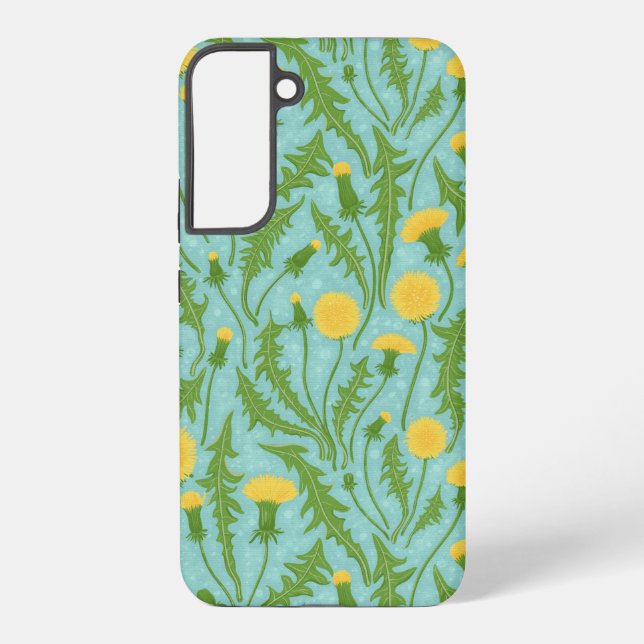 Coque Samsung Galaxy Dandelions, vert, jaune et bleu (Verso)