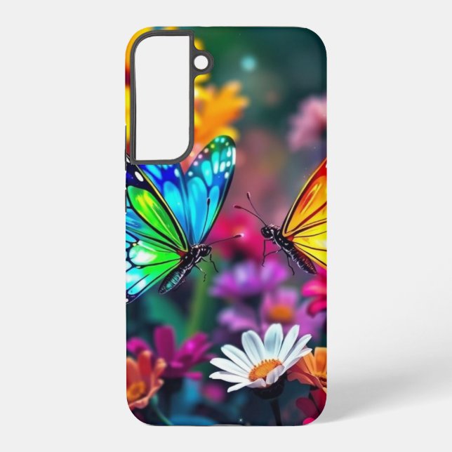 Coque Samsung Galaxy Danse Whimsical des papillons (Verso)