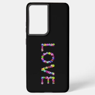 Coque Samsung Galaxy Déclaration d'unité de paix et d'amour Typograph