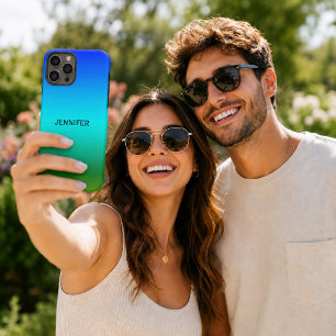 Coque Samsung Galaxy Dégradé de bleu et de vert de la mer et du ciel Aj