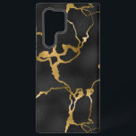 Coque Samsung Galaxy Design de luxe noir et or motif glam<br><div class="desc">Image d'un motif de luxe noir et or,  design glam moderne.</div>