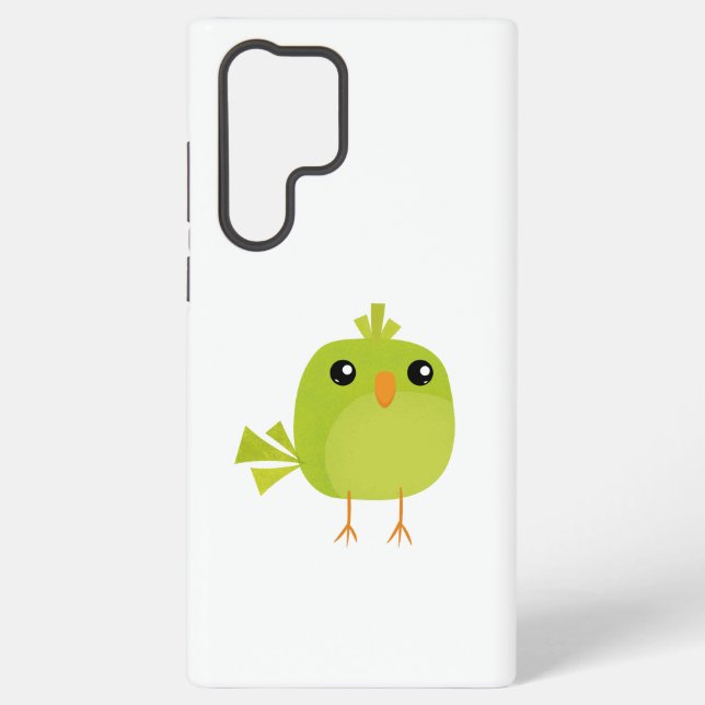 Coque Samsung Galaxy Dessin animé d'oiseau vert   (Verso)